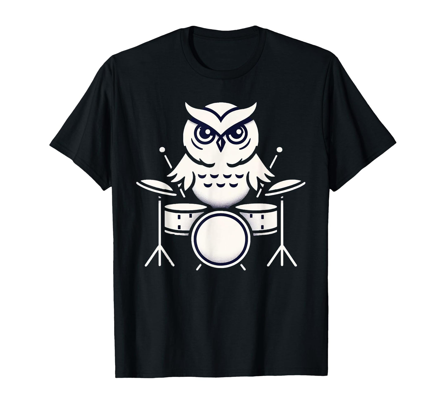 Cute Owl Playing Drums Owls Drummer Music T-Shirt