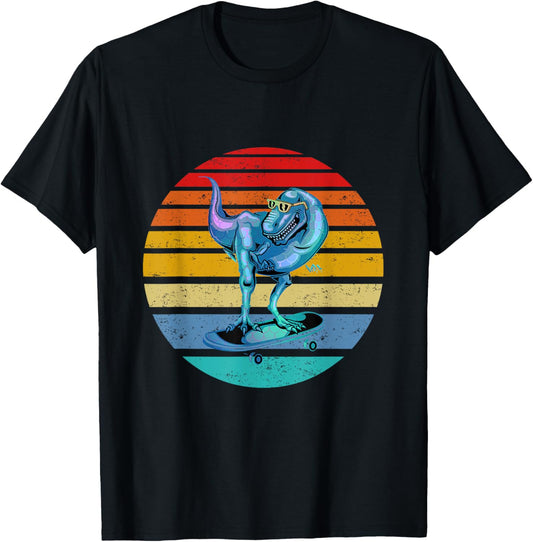 Dinosaur t rex on skateboard skateboarding T-Shirt
