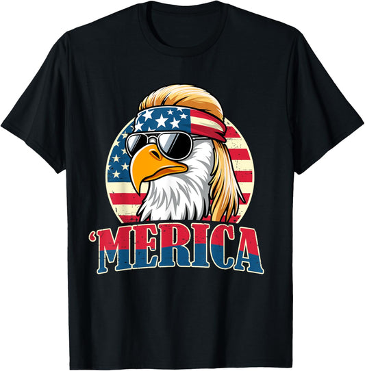 4th of July Funny Patriotic American Retro USA Men Women T-Shirt