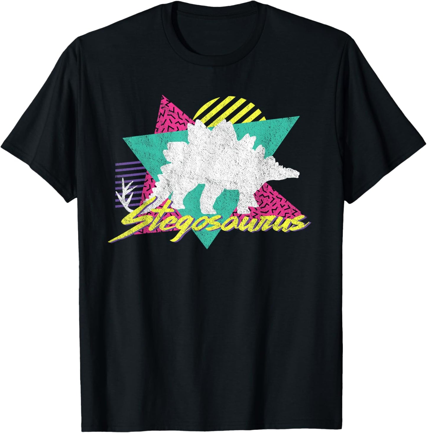 Vintage Retro 80s Or 90s Stegosaurus Dinosaur T-Shirt