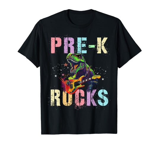 Cute PRE-K ROCKS Teacher Squad PreK Little ABCD Rockstars T-Shirt for Men Women Girls Kids