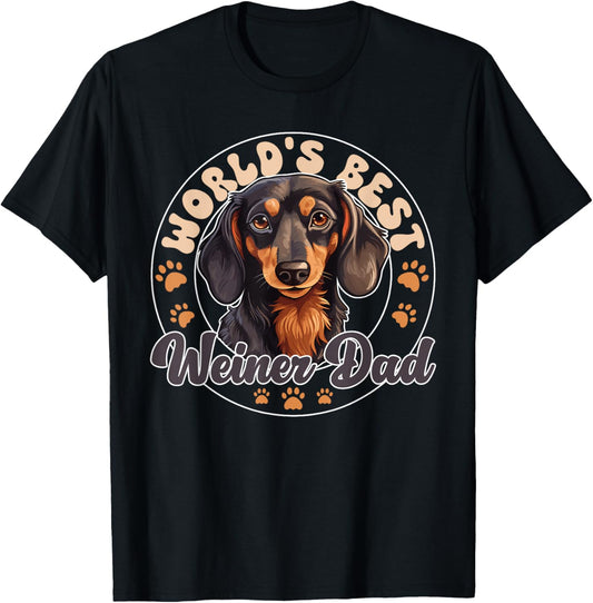 Dachshund Dog World's Best Weiner Dad T-Shirt