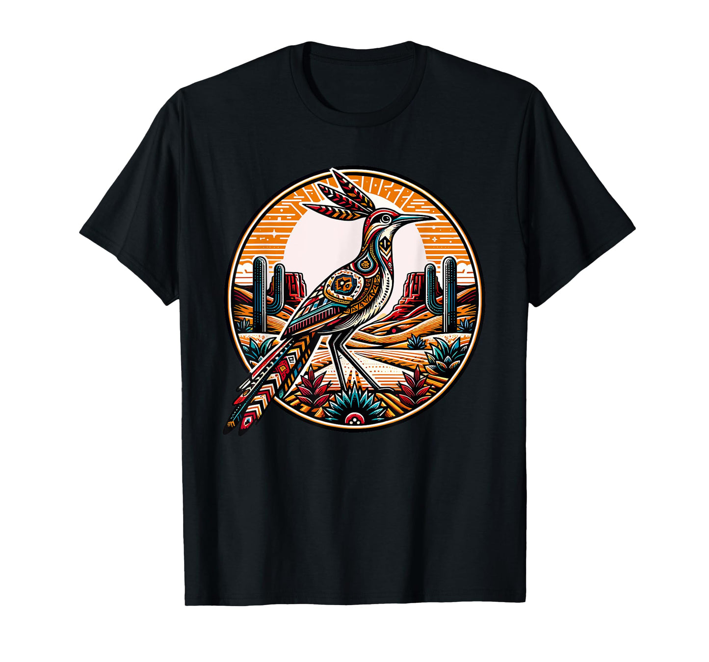 Roadrunner Retro Boho Desert Cactus T-Shirt