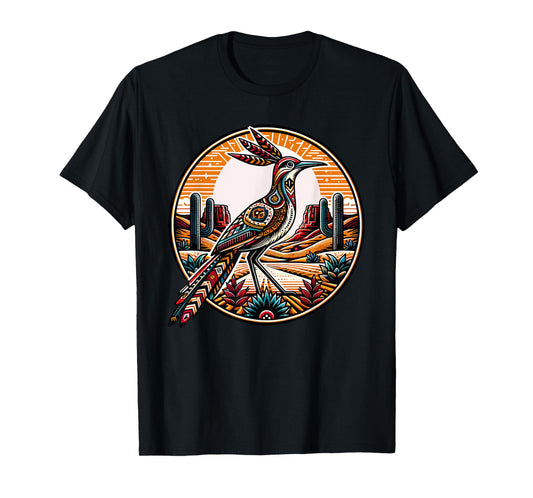 Roadrunner Retro Boho Desert Cactus T-Shirt