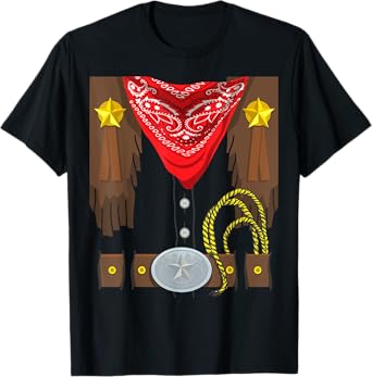 Cowboy Halloween Costume Rodeo Sheriff T-Shirt