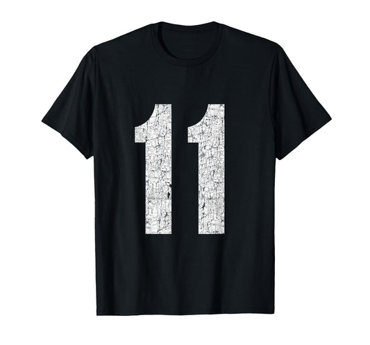 #11 Jersey Uniform Varsity Sports Number, 11th Birthday T-Shirt