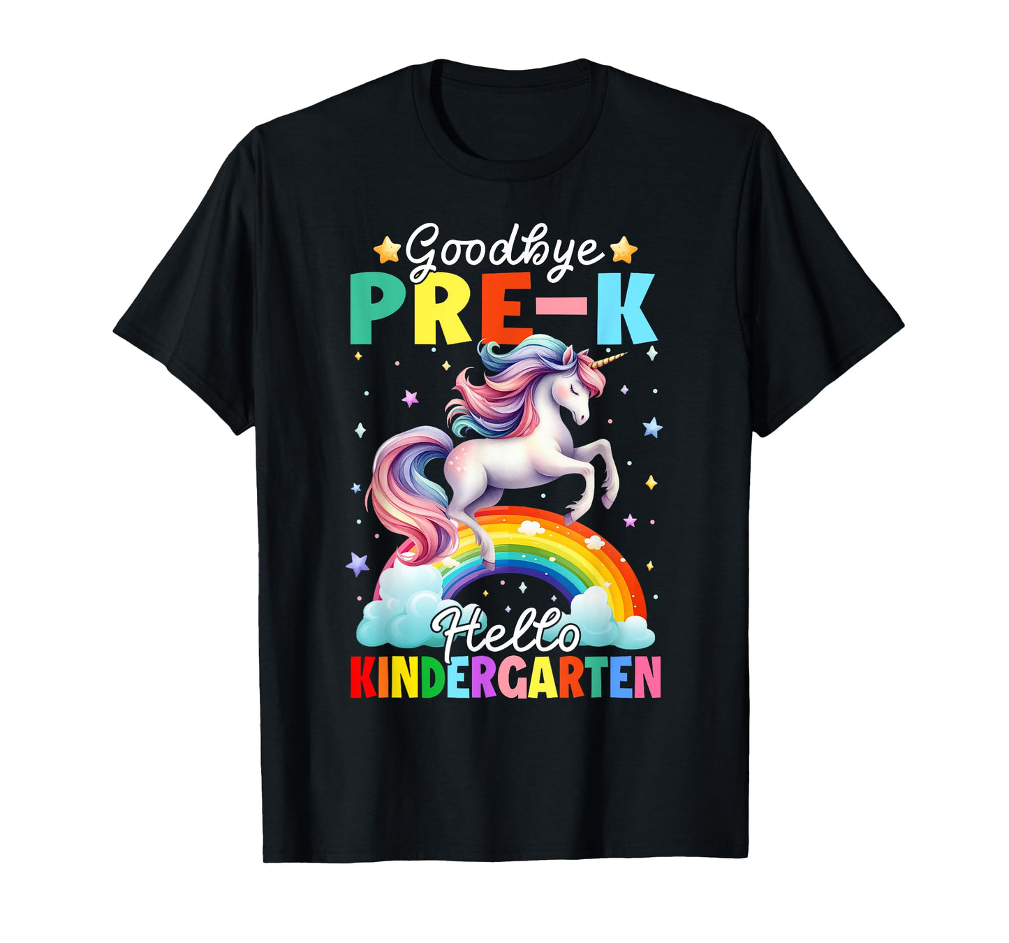 Kids Goodbye Pre-K Hello Kindergarten Unicorn Graduation T-Shirt