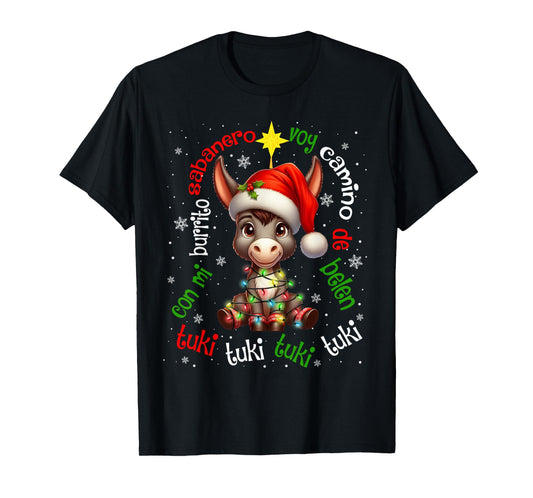 Tuki Tuki Donkey Mi Burrito Sabanero Mexican Mexico Xmas T-Shirt