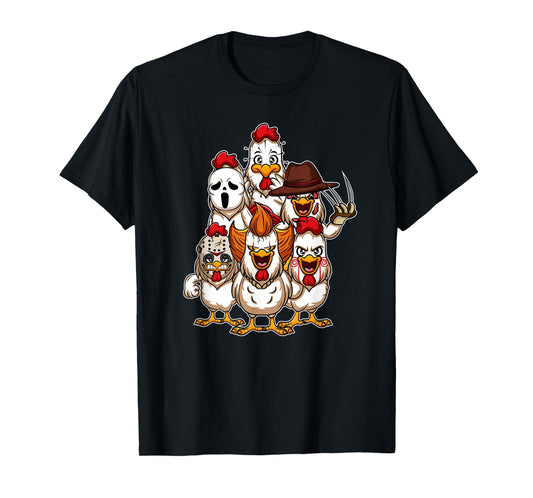 My Little Horror Crew - Halloween Chicken Horror Movie T-Shirt