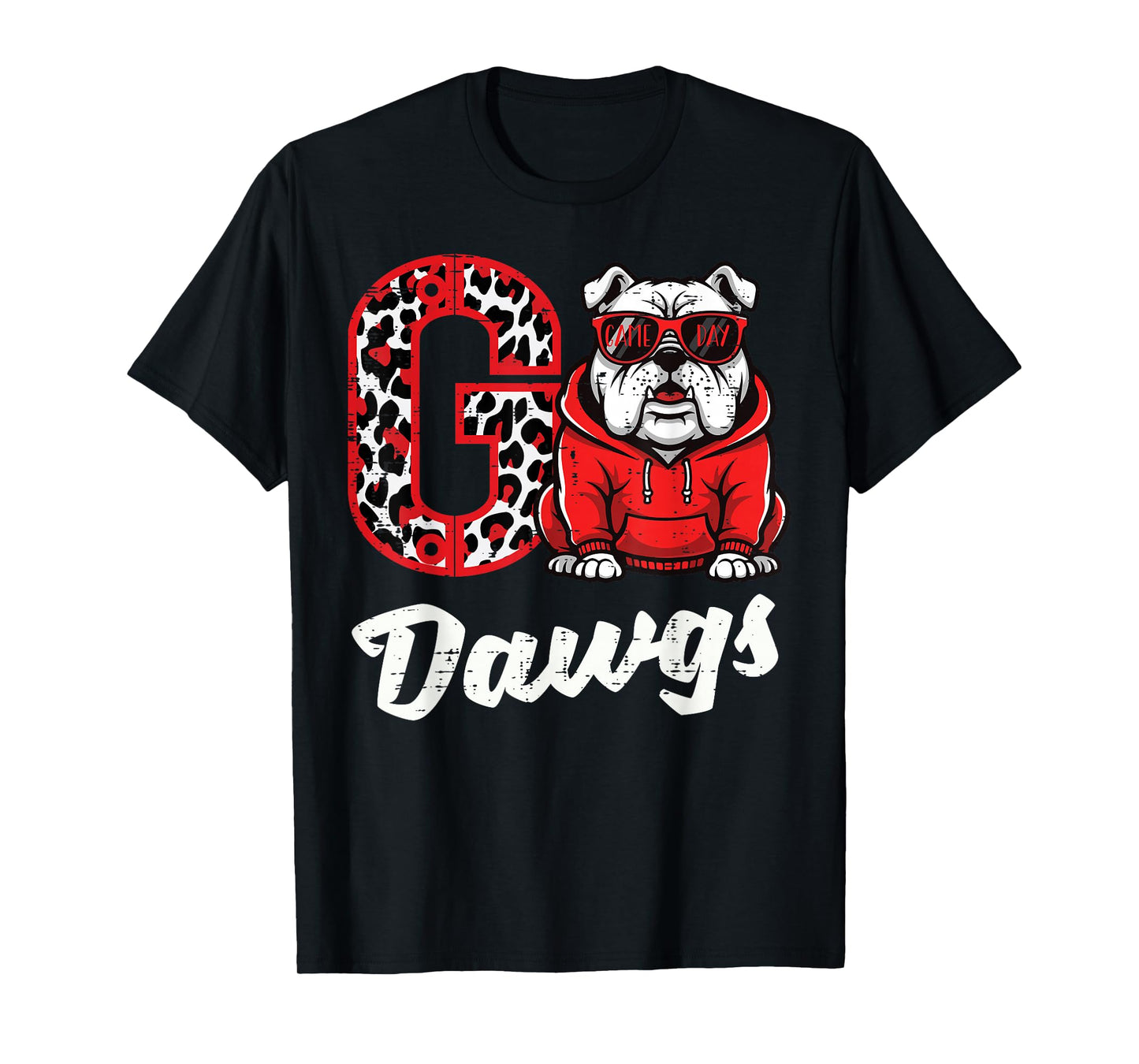 Bulldog Go Dawgs Men Women Kids Boys Youth Girls Teen T-Shirt