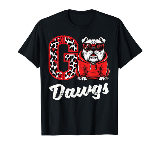 Bulldog Go Dawgs Men Women Kids Boys Youth Girls Teen T-Shirt