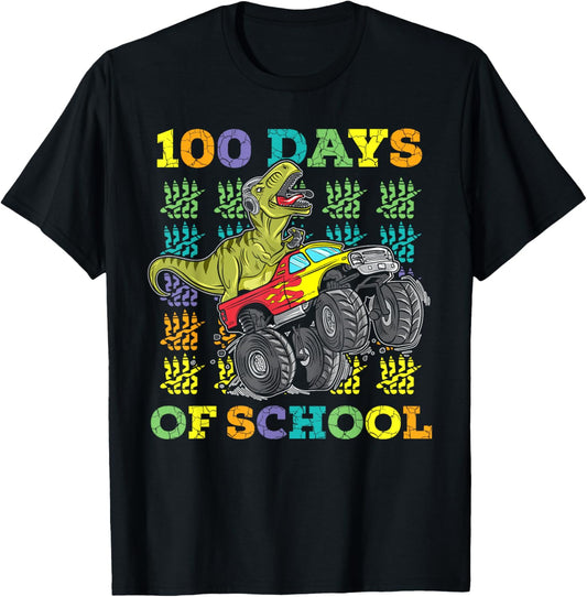 100 Days Of School Trex 100 Days Smarter 100th Day of School T-Shirt