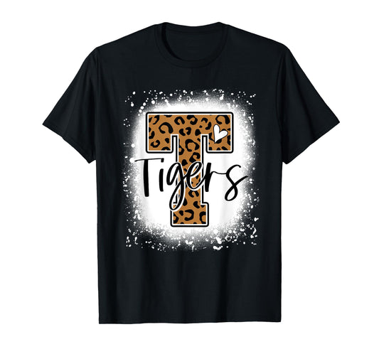 Leopard Tigers School Team Sports Fan Spirits Mascot T-Shirt