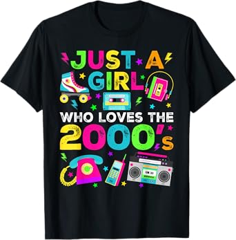 Just A Girl Who Loves The 2000s, 2000's Retro Costume T-Shirt