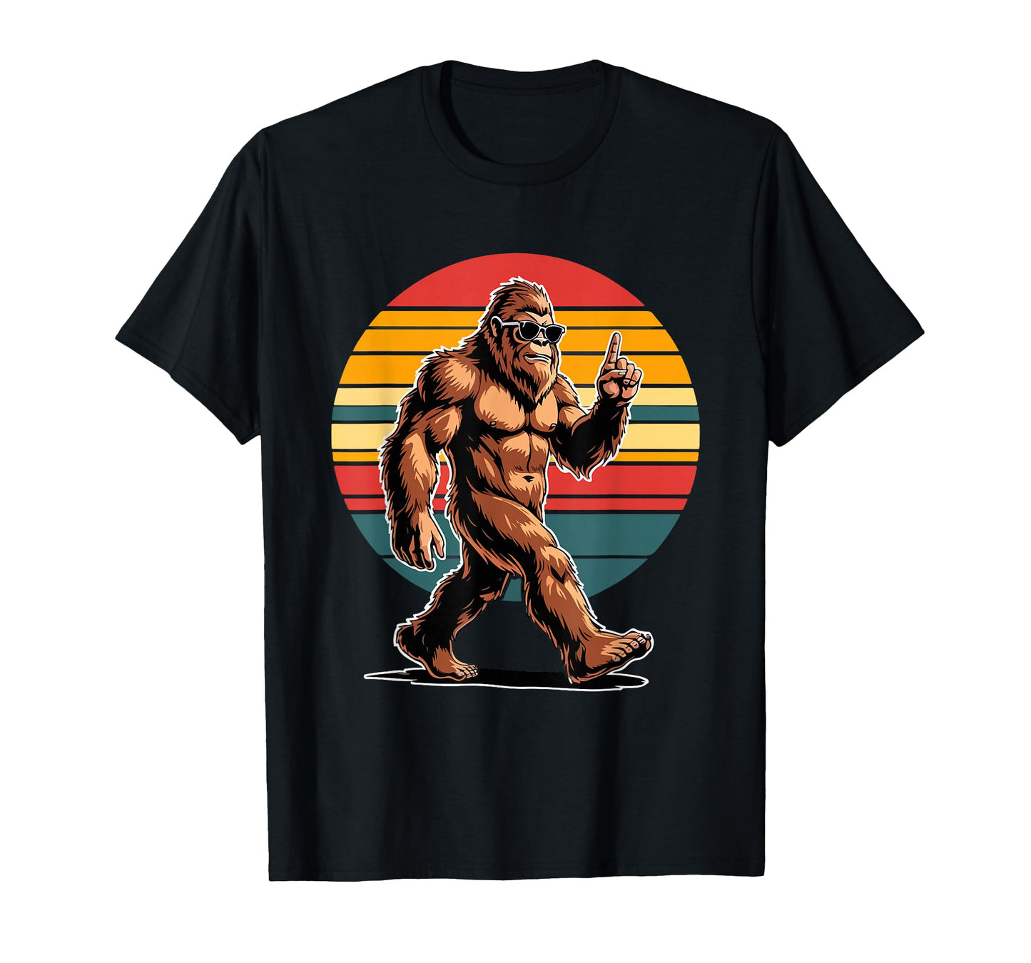 Bigfoot with Sunglasses Cryptid & Funny Sasquatch T-Shirt