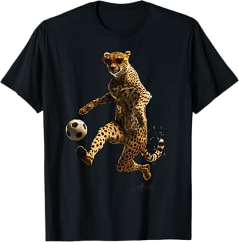 Cheetah Soccer Football T-Shirt