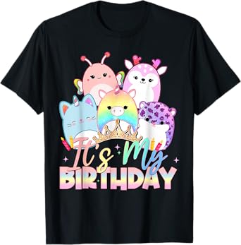 Birthday Party It's My Birthday Squish Squad Mallow Girls T-Shirt