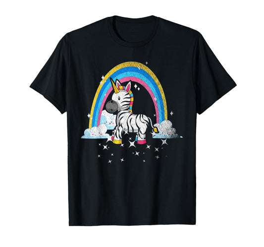 Rainbow Zebracorn Africa Animal Fantasy Zebra Unicorn T-Shirt