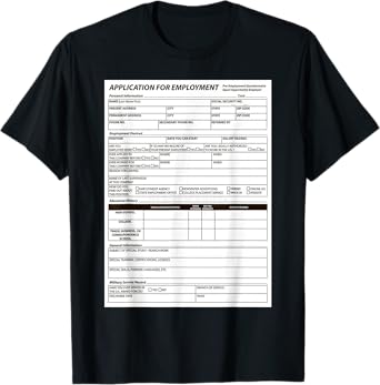 Funny Scary Halloween Costume Job Application Trick or Treat T-Shirt