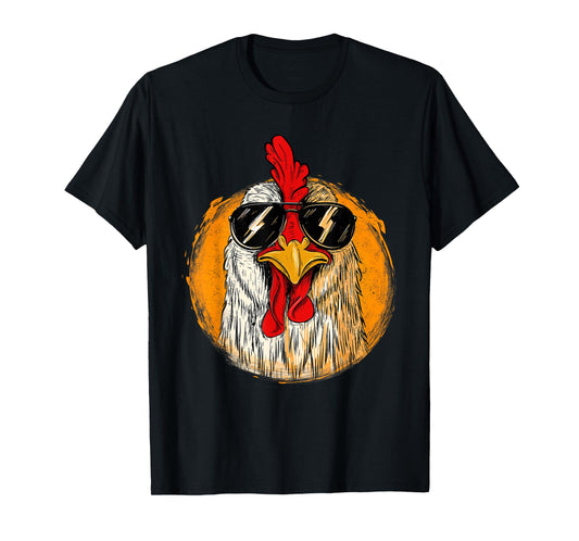 Hipster Chicken With Sunglasses - Retro Vintage Farm Rancher T-Shirt