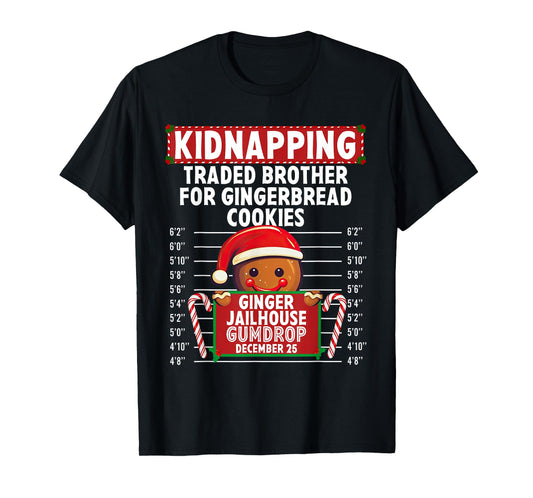 Kidnapping Ginger Jailhouse Christmas Gingerbread Holiday T-Shirt