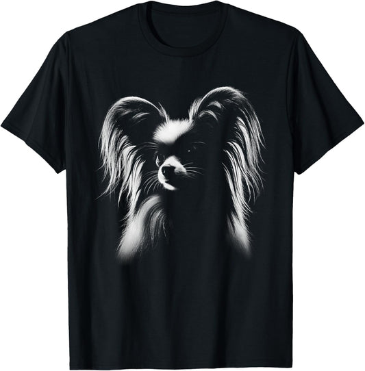 Papillon Face Dog Owner Design Art T-Shirt