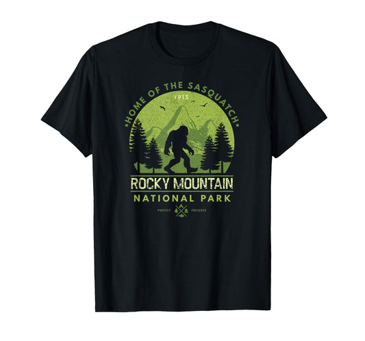 Bigfoot Rocky Mountain Wilderness T Shirt Colorado Sasquatch T-Shirt