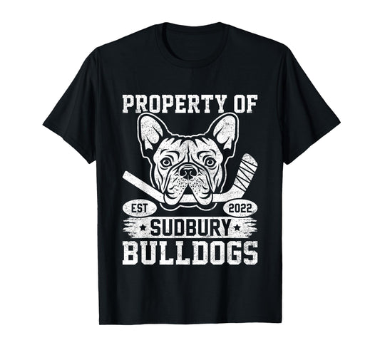 Bulldog Pet Dog Property Of Sudbury Bulldogs Men Women T-Shirt