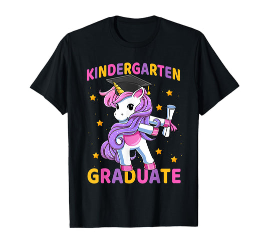 Flossing Unicorn Kindergarten Graduation for Girls Kids T-Shirt