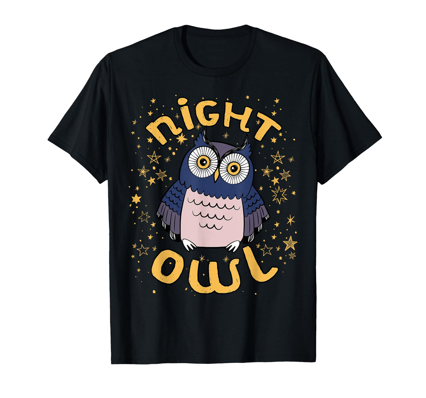 Night owl observes the starry sky at night T-Shirt