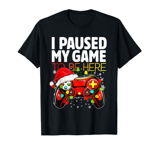Video Game Controller Christmas Santa Hat Gamer Xmas Boys T-Shirt