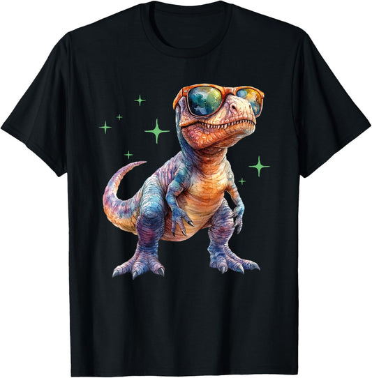 Funny T-Rex Dinosaur With Sunglasses Retro T-Shirt
