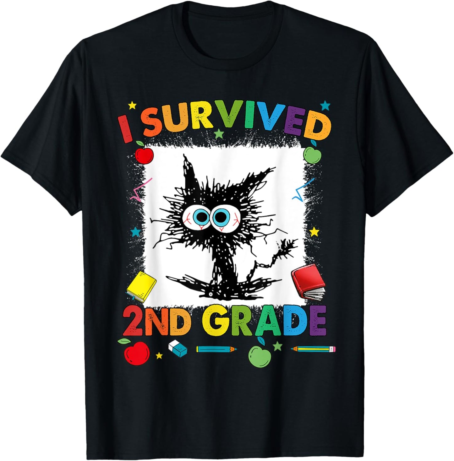 Funny Last Day Of Second 2nd Grade I Survived 2nd Grade T-Shirt