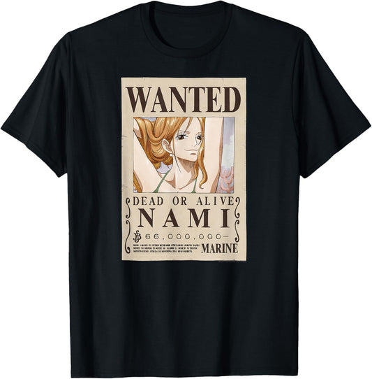 Anime Cat Burglar Nami Wanted Poster T-Shirt