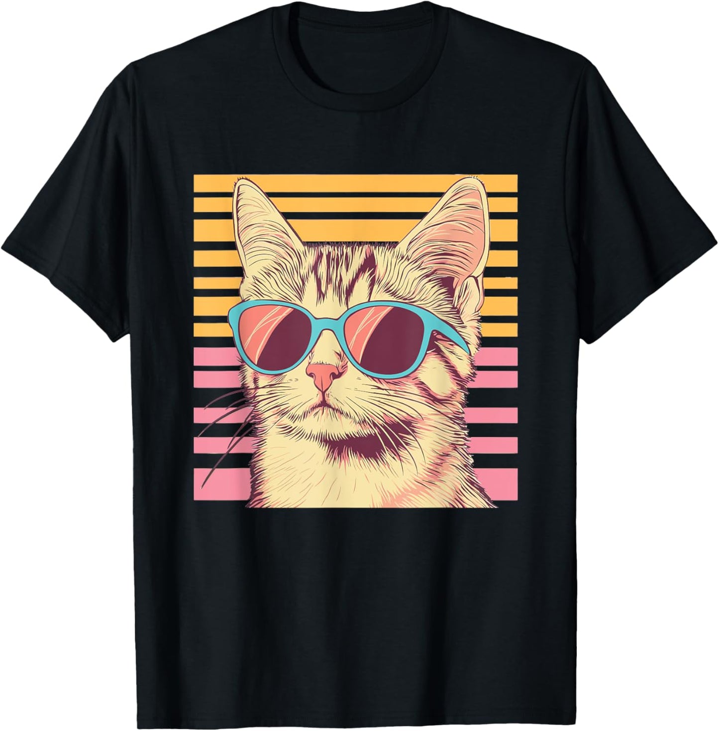 Retro Cat With Sunglasses I Kids Cat T-Shirt