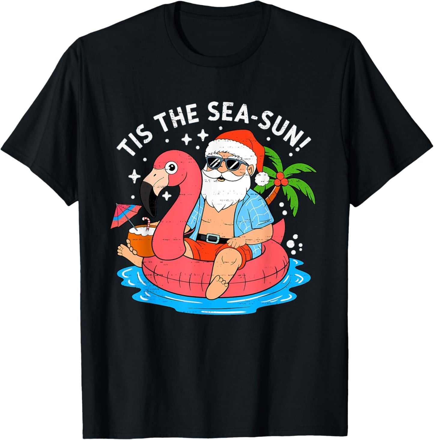 Funny Santa Christmas In July Funny Summer Xmas Men Boy Kids T-Shirt