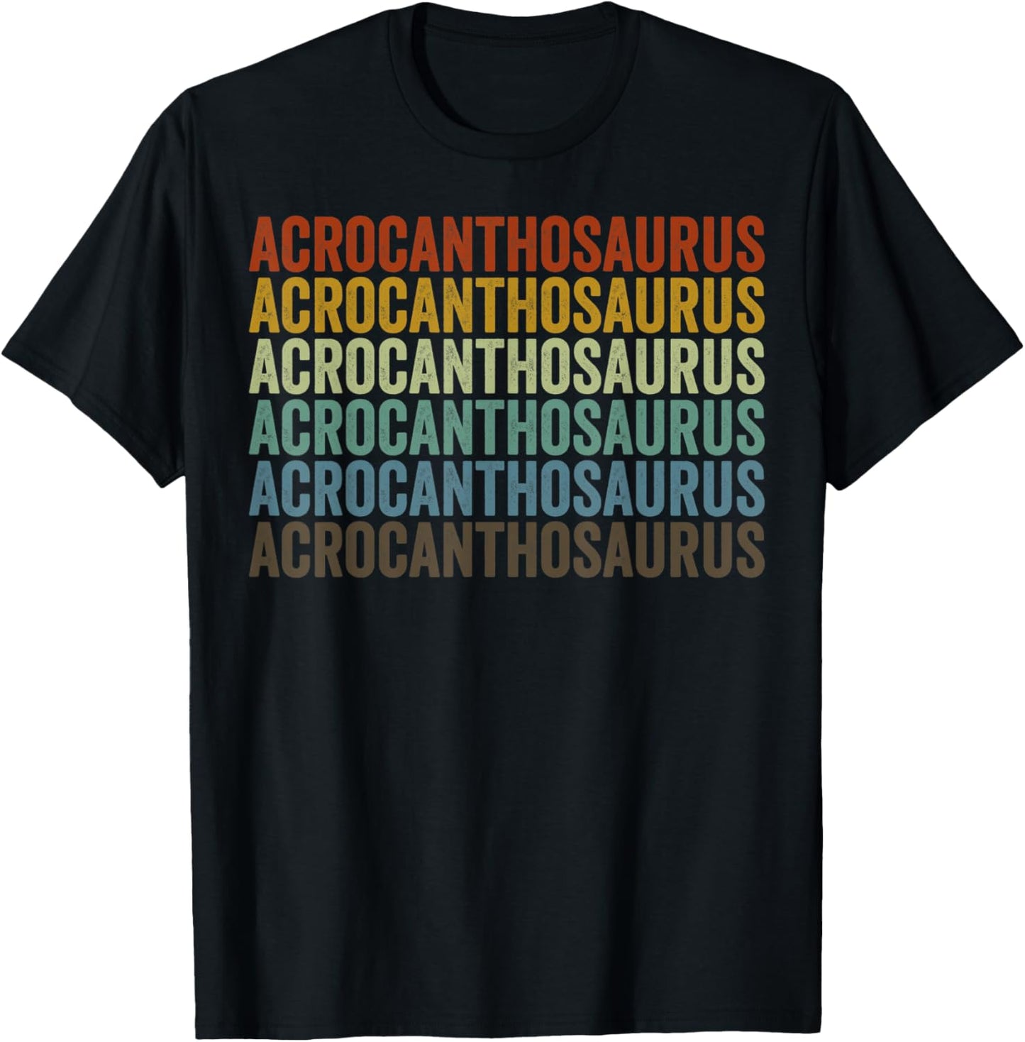 Acrocanthosaurus Dinosaur Retro T-Shirt