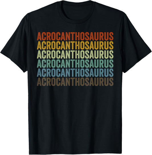 Acrocanthosaurus Dinosaur Retro T-Shirt