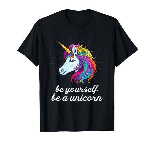 Be Yourself Be A Unicorn Rainbow LGBTQ Pride T-Shirt