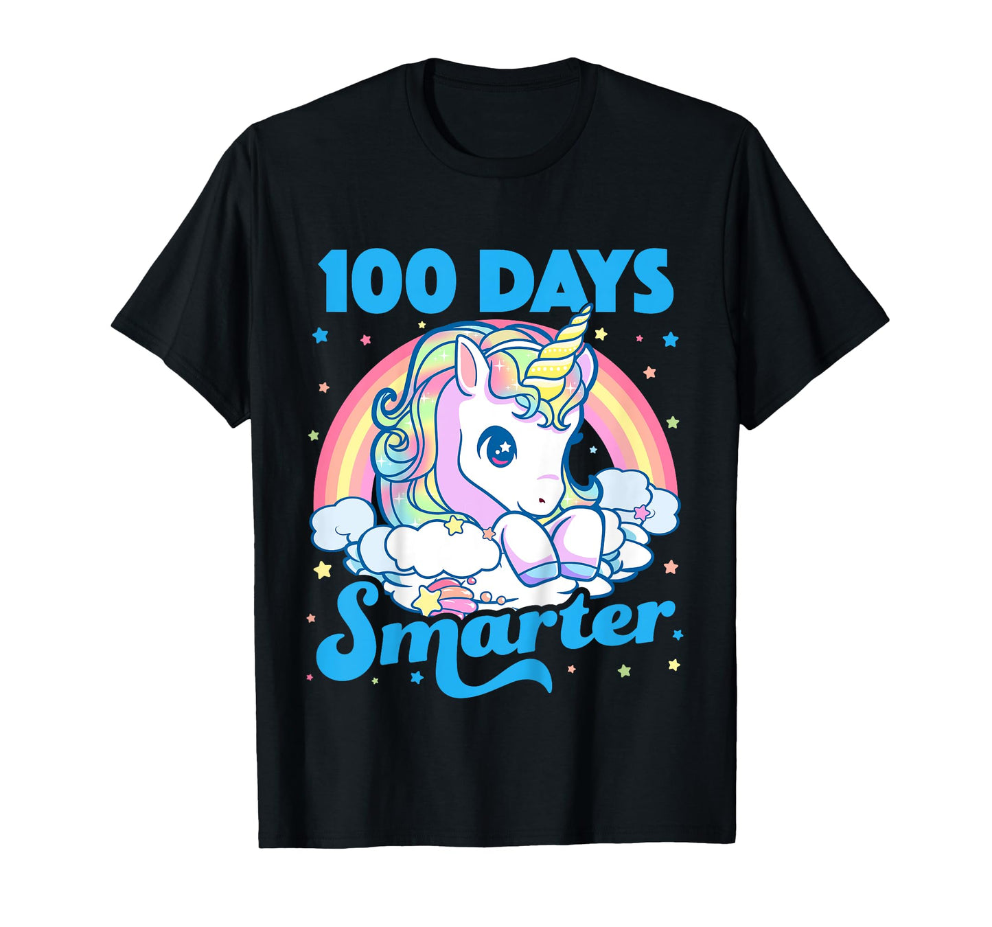 Kids 100 Days Smarter Unicorn Girls Teacher 100th Day of School T-Shirt