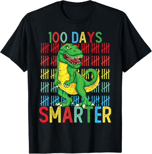 100th Day of School Dino Kids Happy 100 Days Dinosaur T-Rex T-Shirt