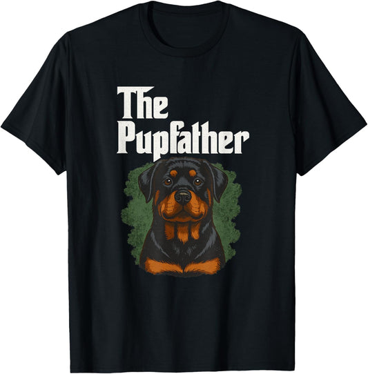 The Pupfather Cute Dog Dad Funny Rottweiler Fathers Day T-Shirt