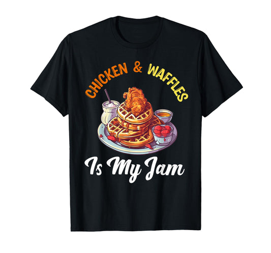 Chicken and Waffles Fried Chicken Wings Lover Food Junkie T-Shirt