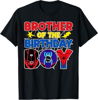 Brother Of The Birthday Boy Matching Spider Family Birthday T-Shirt
