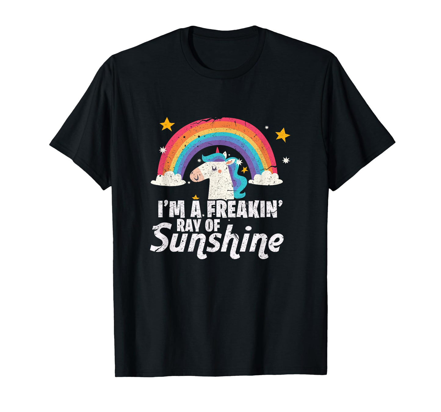 I'm A Freaking Ray Of Sunshine Shirt | Funny Unicorn Gift T-Shirt
