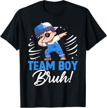 Family Team Boy Bruh Gender Reveal Party Announcement T-Shirt