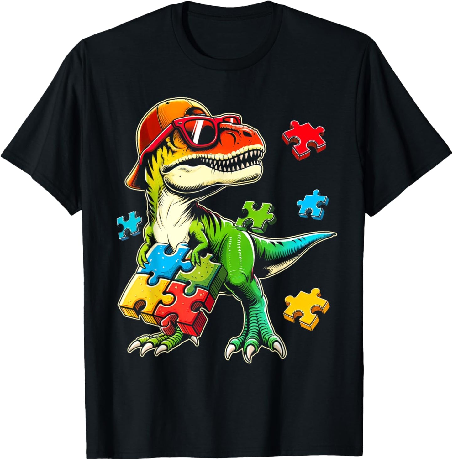 Autism Awareness Shirt Kids Toddler Dinosaur Autistic Boys T-Shirt