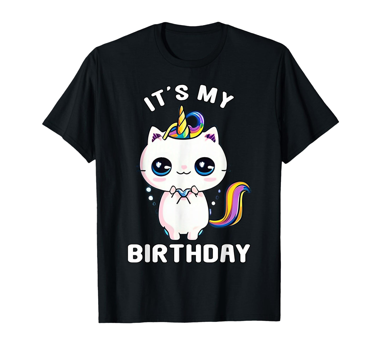 It's My Birthday Caticorn Meowgical Cat Kittycorn Unicorn T-Shirt for Men Women Girls Kids
