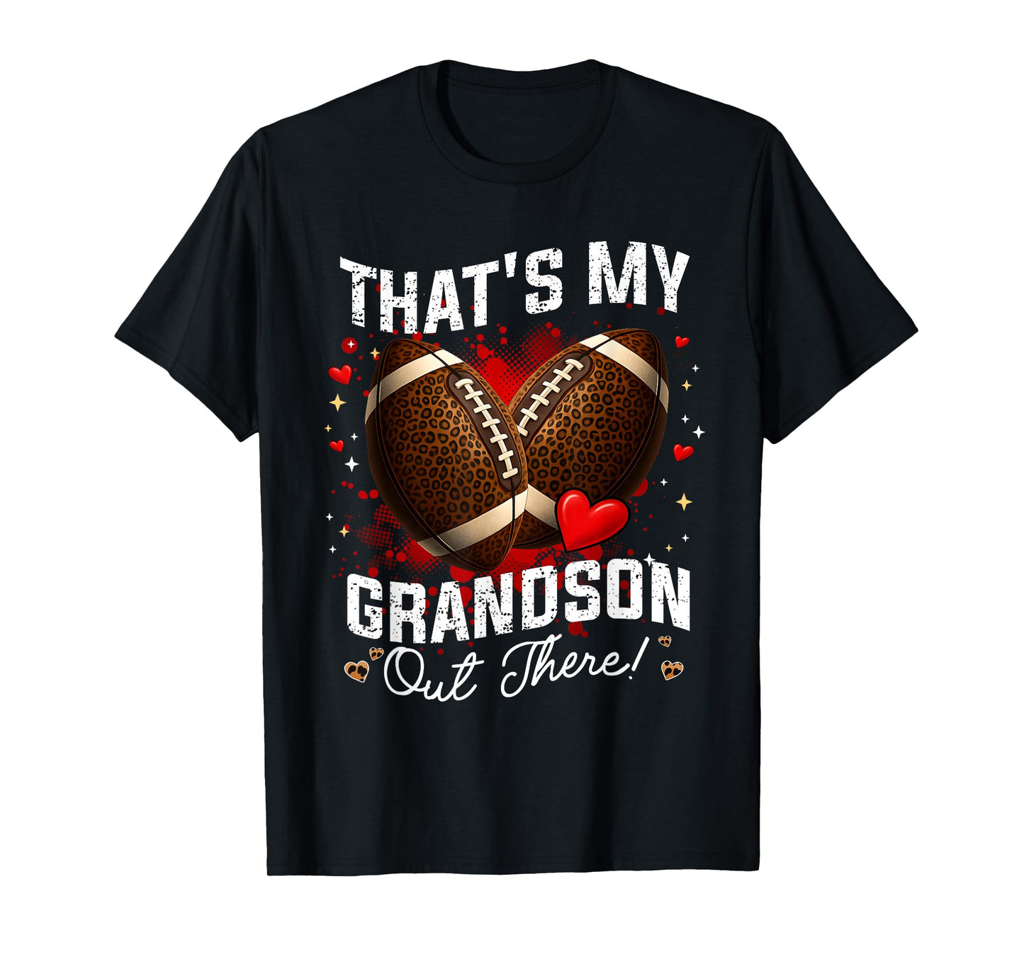 Funny Football That's My Grandson Out There Grandma T-Shirt