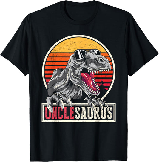 Retro Dinosaur Cool Uncle Unclesaurus T Rex T-Shirt